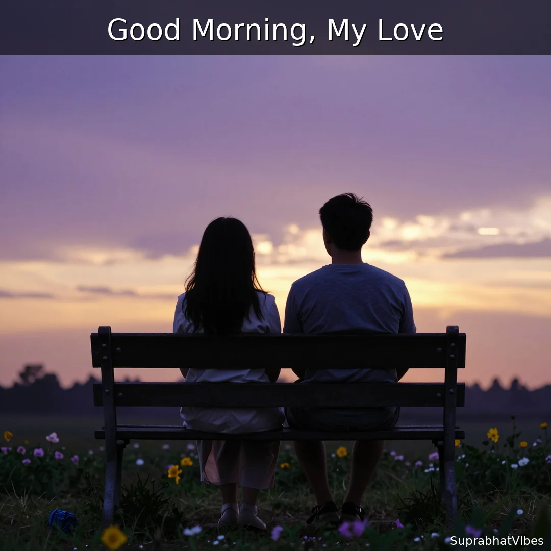Couple silhouette sitting on a garden bench during sunrise